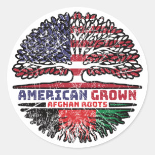 Afghanistan Afghan US American USA United States Classic Round Sticker
