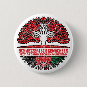 Afghanistan Afghanisch Schweizer Schweiz Baum 2 Inch Round Button