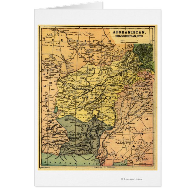 Afghanistan and Surrounding Countries Map (Front)