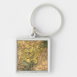 Afghanistan and Surrounding Countries Map Keychain