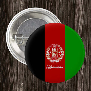 Afghanistan button, patriotic Afghan Flag fashion 1 Inch Round Button
