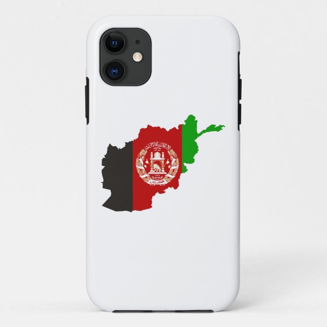 afghanistan country flag map shape symbol silhouet Case-Mate iPhone case (Back)