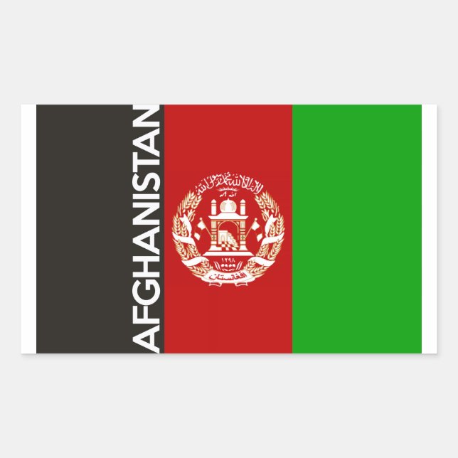 afghanistan country flag symbol name text sticker (Front)