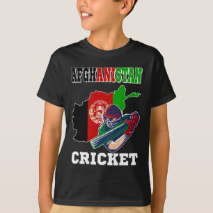 Afghanistan Cricket Player Flag Jersey Afghan Spor T-Shirt