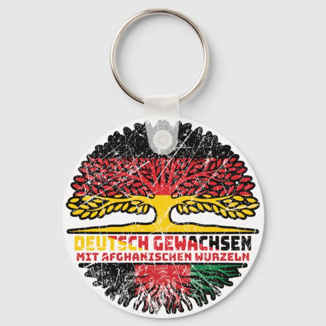 Afghanistan Deutsch Baum Keychain (Front)