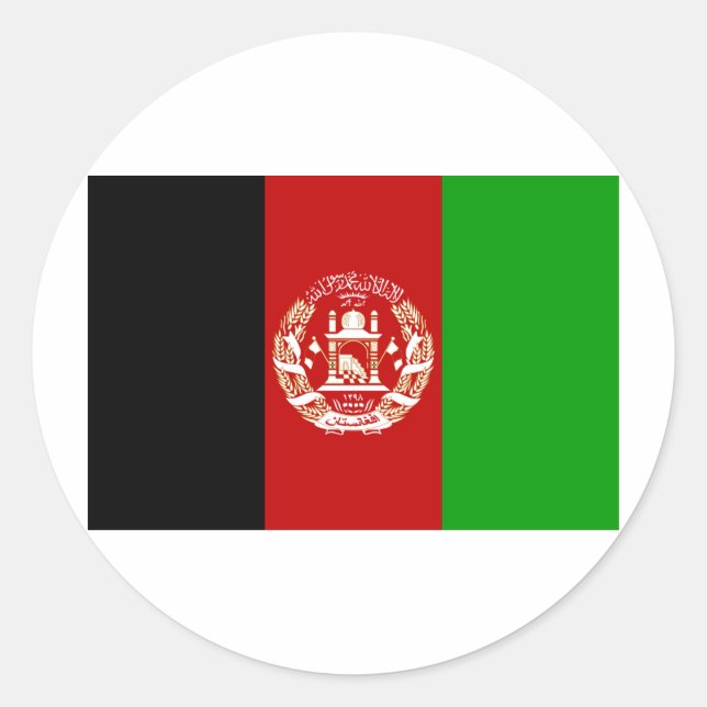 Afghanistan  Flag AF Classic Round Sticker (Front)