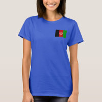 Afghanistan Flag and Map dk T-Shirt