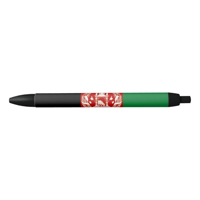 Afghanistan flag black ink pen (Front)