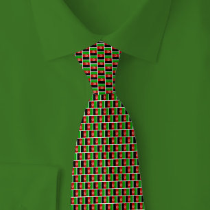 Afghanistan Flag Brick Pattern Tie