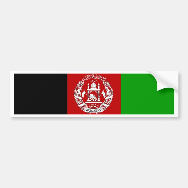 Afghanistan Flag Bumper Sticker (Front)