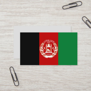 Afghanistan flag business card