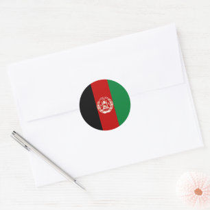 Afghanistan flag classic round sticker