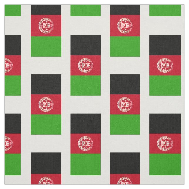 Afghanistan Flag Fabric (Swatch)