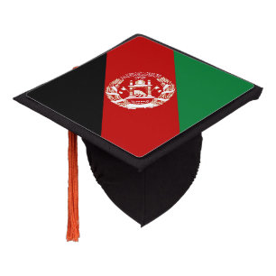 Afghanistan flag graduation cap topper