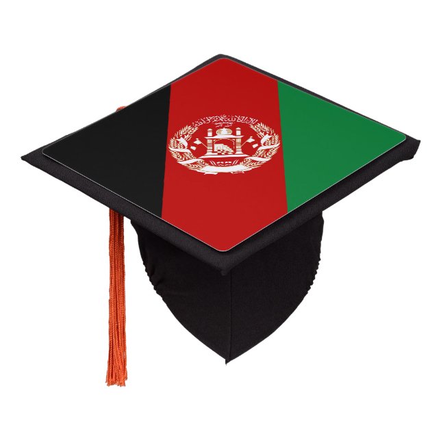 Afghanistan flag graduation cap topper (Angled)