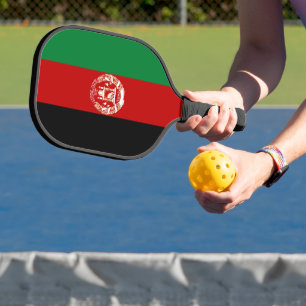 Afghanistan flag pickleball paddle