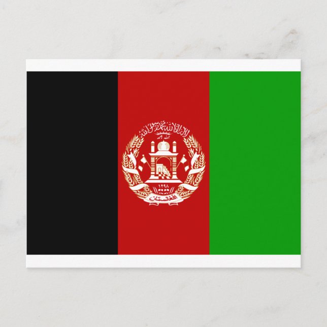 Afghanistan Flag Postcard (Front)