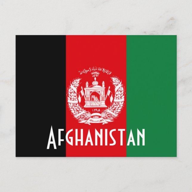 Afghanistan flag postcard (Front)