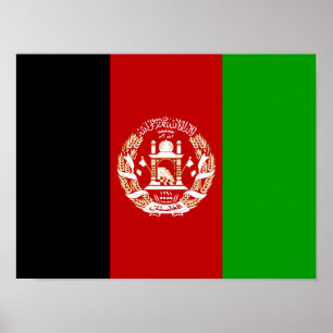 Afghanistan Flag Poster