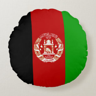 Afghanistan Flag Round Pillow