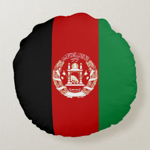 Afghanistan flag round pillow