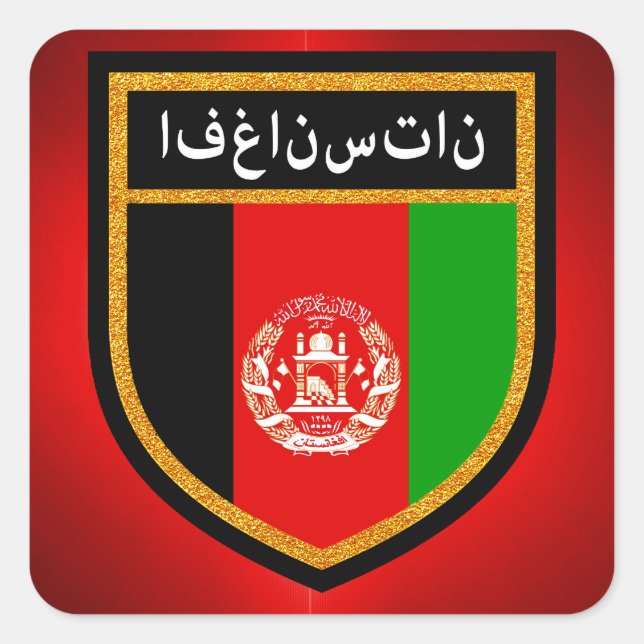 Afghanistan Flag Square Sticker (Front)
