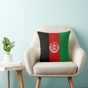 Afghanistan flag throw pillow