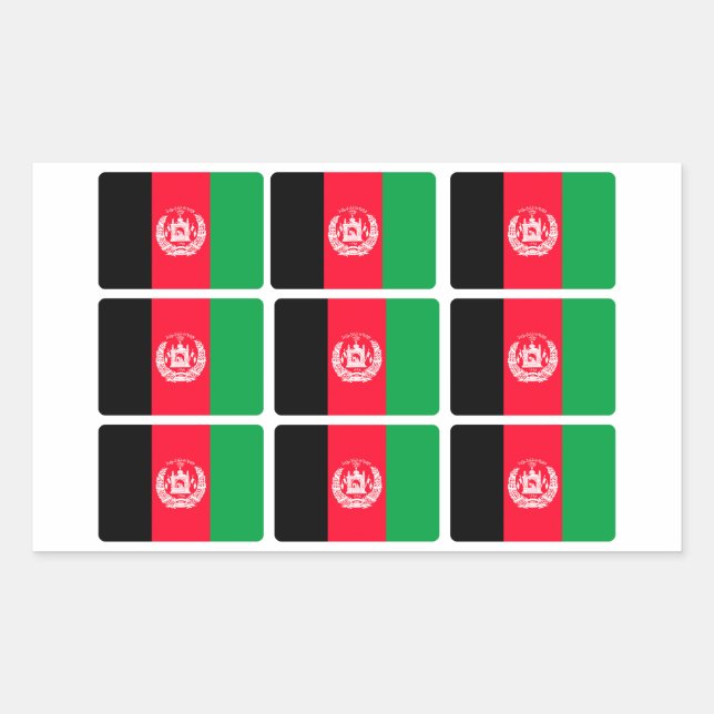Afghanistan Flag x 9  Sticker (Front)