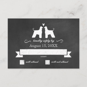 Afghanistan Hound Silhouettes Mariage RSVP Réponse