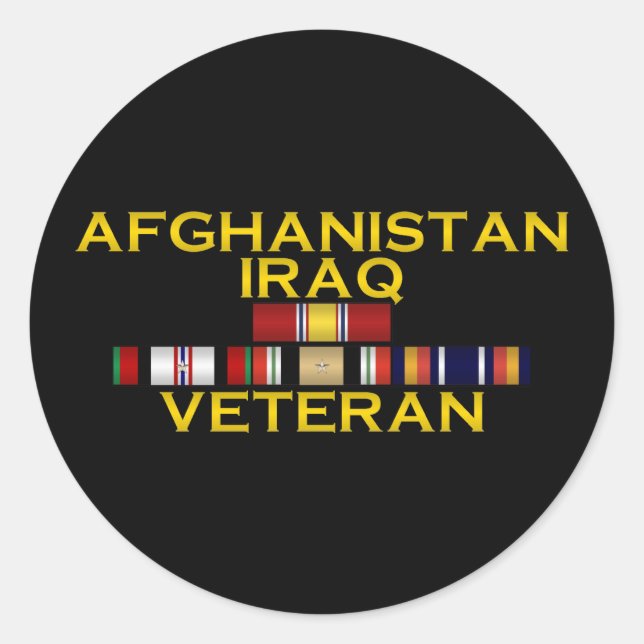 Afghanistan & Iraq VET Sticker (Front)