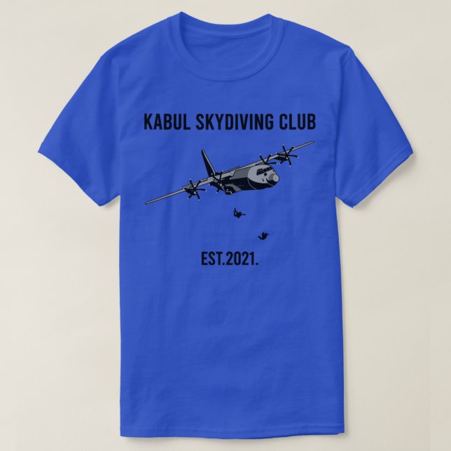 Afghanistan Kabul Skydiving Club Est 2021  T-Shirt (Design Front)