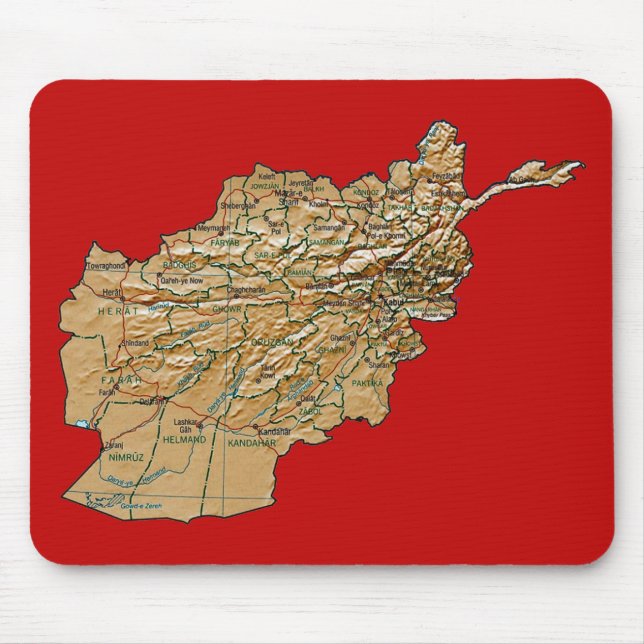 Afghanistan Map Mousepad (Front)