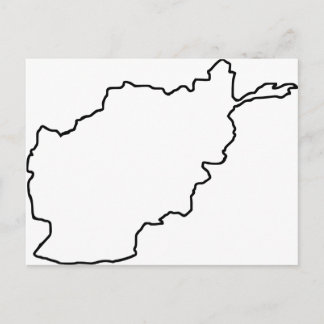 Afghanistan Map Postcard