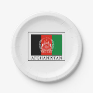 Afghanistan Paper Plate