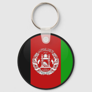Afghanistan quality Flag Circle Keychain