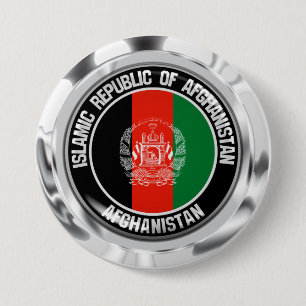 Afghanistan Round Emblem 3 Inch Round Button