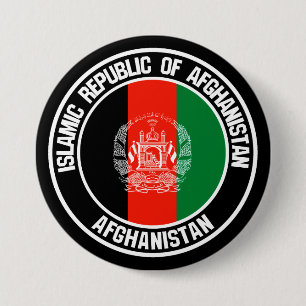 Afghanistan Round Emblem 3 Inch Round Button