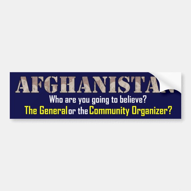 Afghanistan Strategy Bumper Sticker (Front)