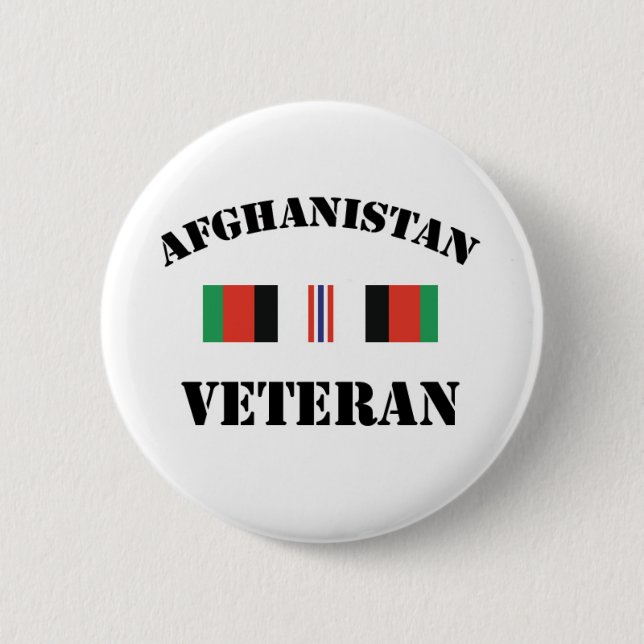 Afghanistan Veteran 2 Inch Round Button (Front)