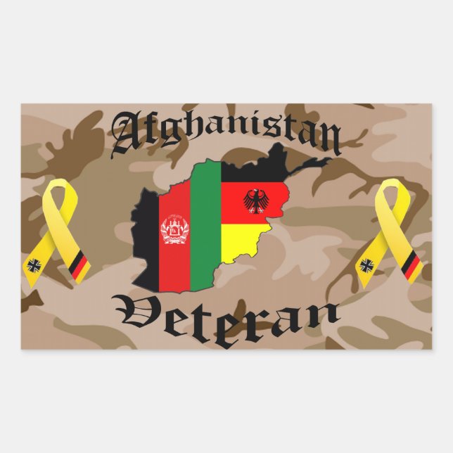 Afghanistan Veteran German Sticker (Front)