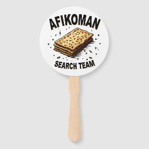 Afikoman search team Hanukkah Jewish Food Lovers Hand Fan