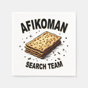 Afikoman search team Hanukkah Jewish Food Lovers Napkin