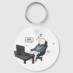AFK Away From Keyboard Funny Gamer Meme Keychain