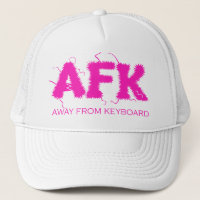 AFK Away from Keyboard Funny Hot Pink Typography