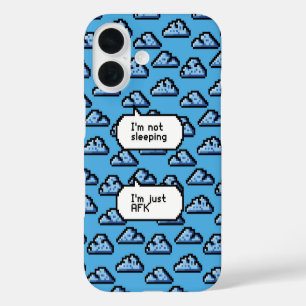 AFK Clouds – Retro Pixel Phone iPhone 16 Case