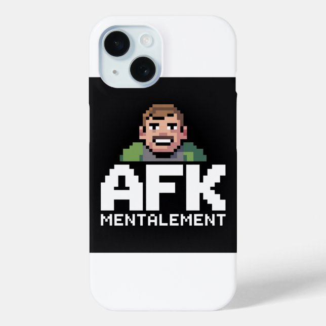 AFK Mentally Chibi Gamer Pixel Art Case-Mate iPhone Case (Back)