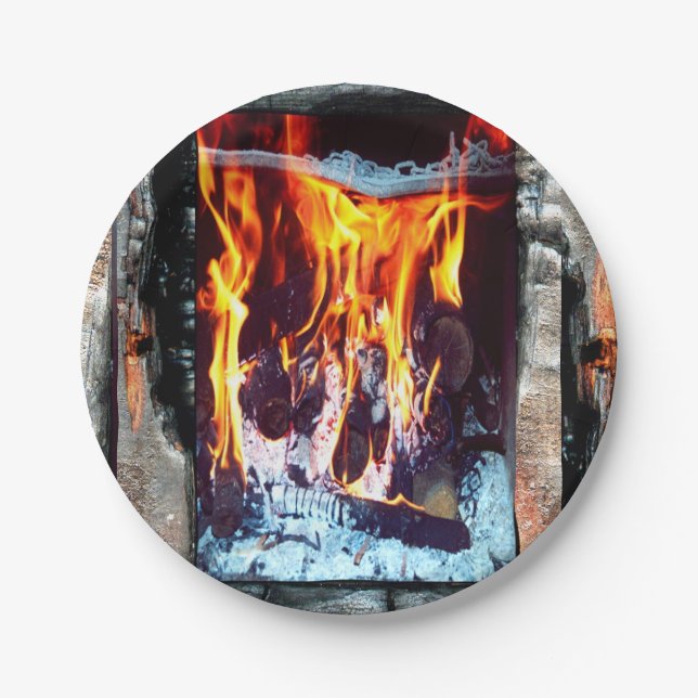 Aflame Paper Plate (Front)