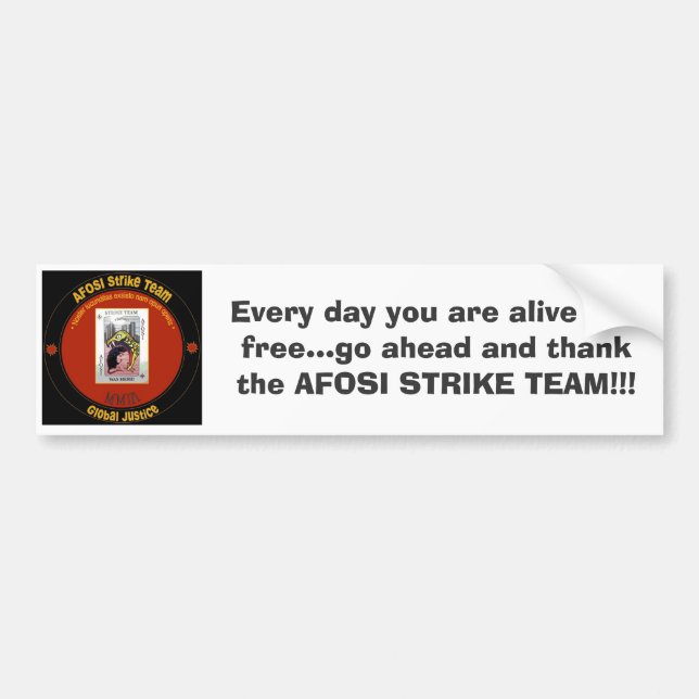 AFOSI Strike Team Bumper Sticker (Front)