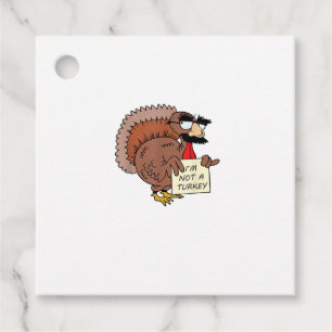 Afraid Turkey Disguise Joke Humour Funny Thanksgiv Favour Tags