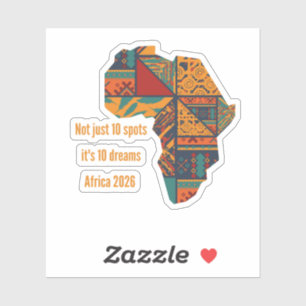 Africa 10 Dreams 2026 Custom Soccer Fan Sticker